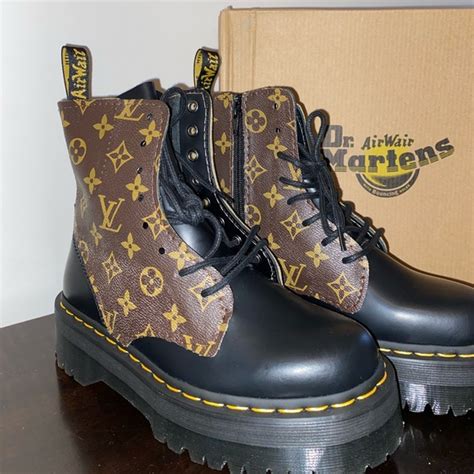 louis vuitton doc martens custom|HOW TO MAKE: Louis Vuitton x Doc Marten custom shoes.